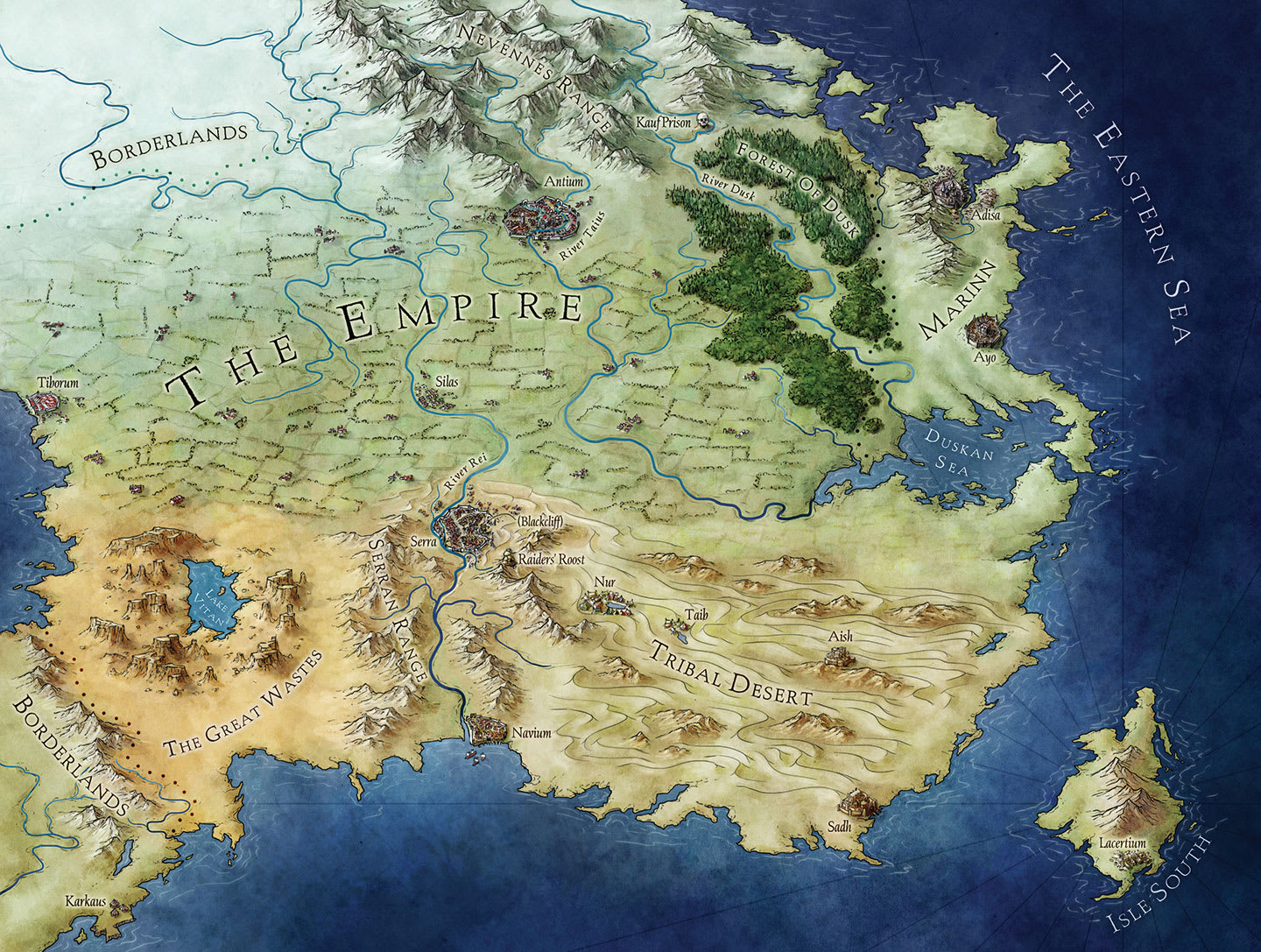 Map of the Empire from An Ember in the Ashes series
