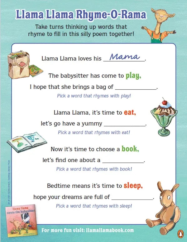 Llama Llama Rhyme-O-Rama