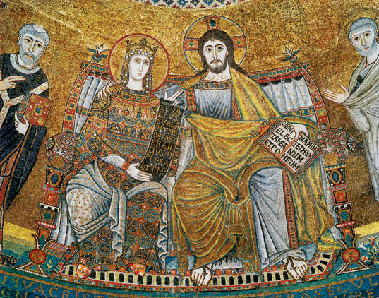 close-up of Apse of Santa Maria in Trastevere