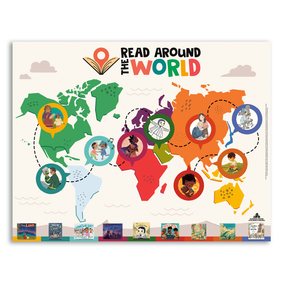 Read Around the World Poster
