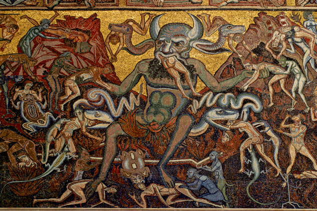 Mosaic of Satan in Hell, Baptistery of San Giovanni, Florence