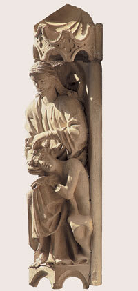 A twelfth-century sculpture from the north portal of Notre-Dame de Chartres.