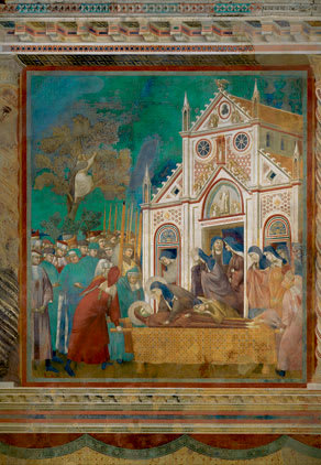Saint Francis Mourned by Saint Clare by Giotto, Basilica of Saint Francis