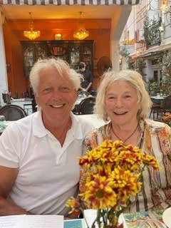 Frances and Ed Mayes in Greece