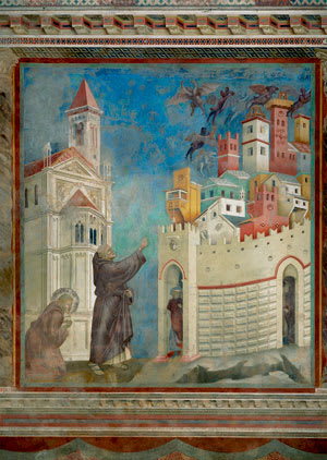 Exorcism of the Demons of Arezzo by Giotto, Basilica of Saint Francis