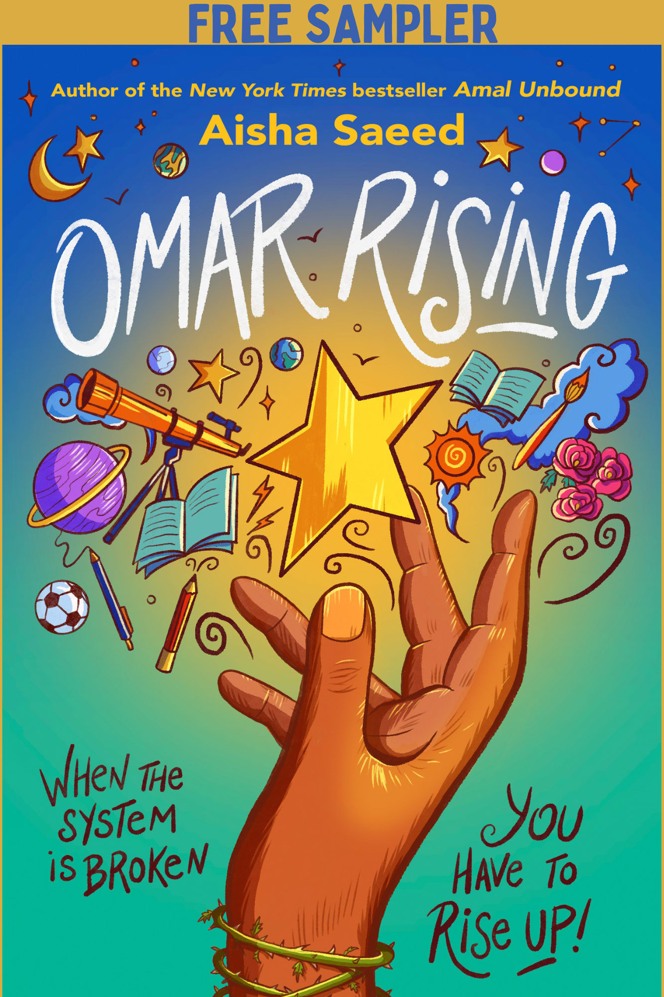 FREE Sampler header at top with Omar Rising cover