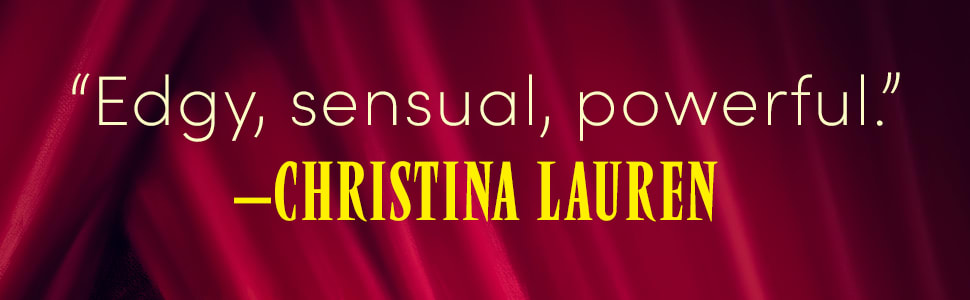 Quote from Christina Lauren against a pink/purple curtained background