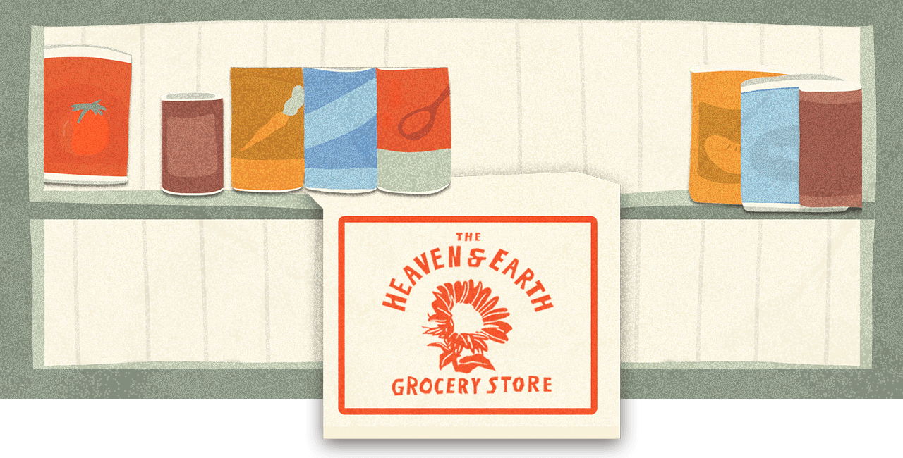 Heaven & Earth Grocery Store Shelf