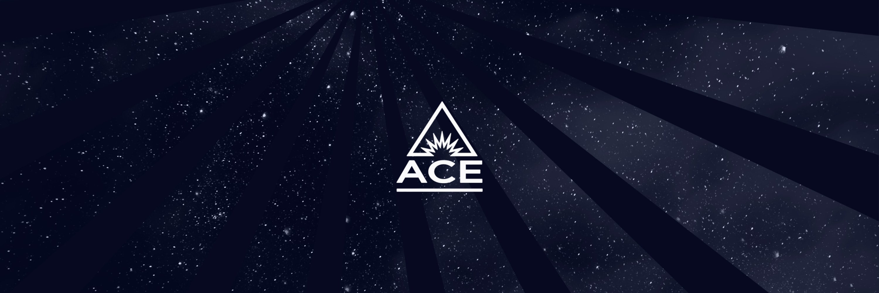 Ace logo on star background