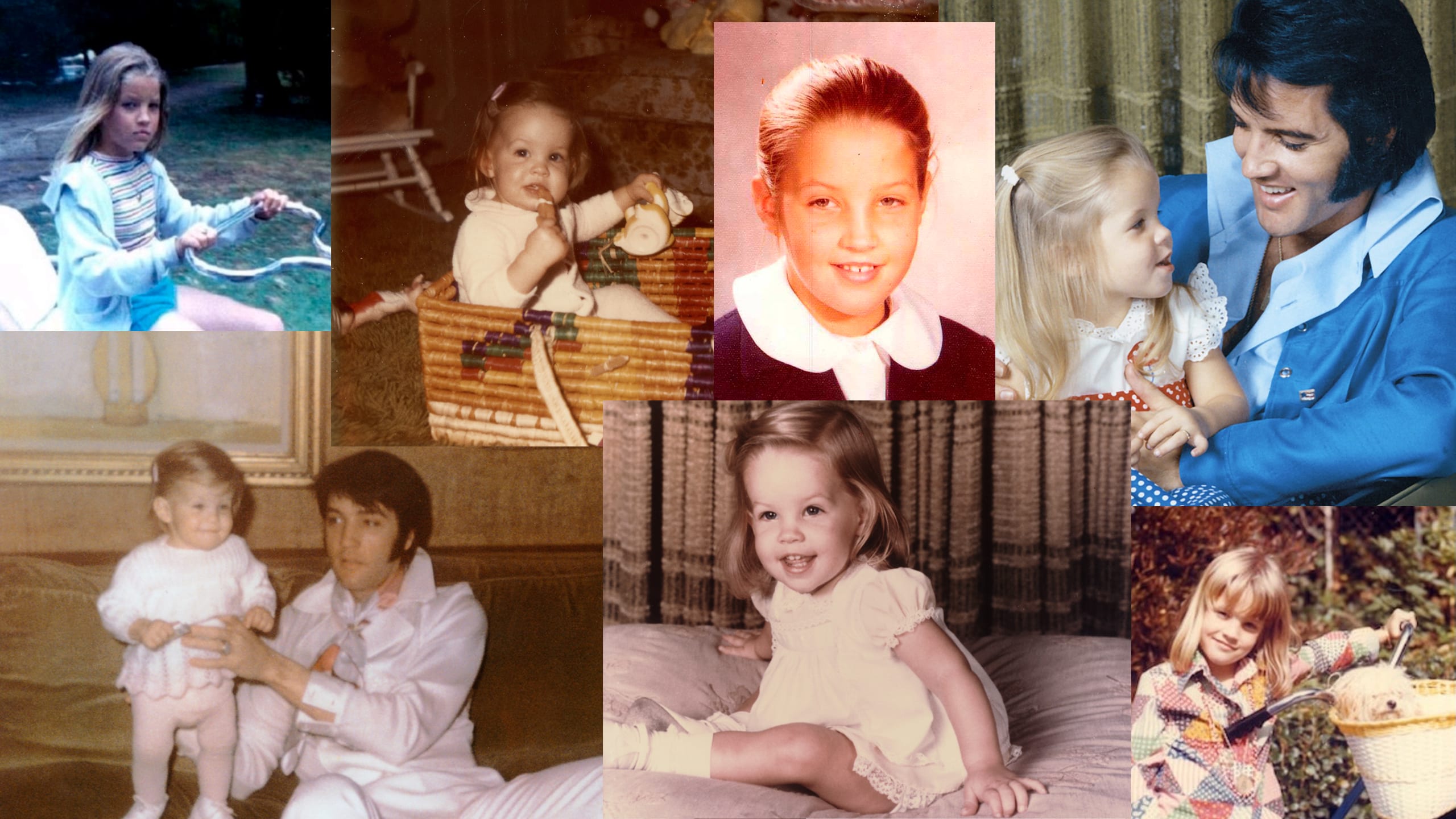 collage of photos of Lisa Marie Presley