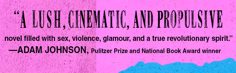 Pink banner with quote from Pulitzer Prize winner Adam Johnson