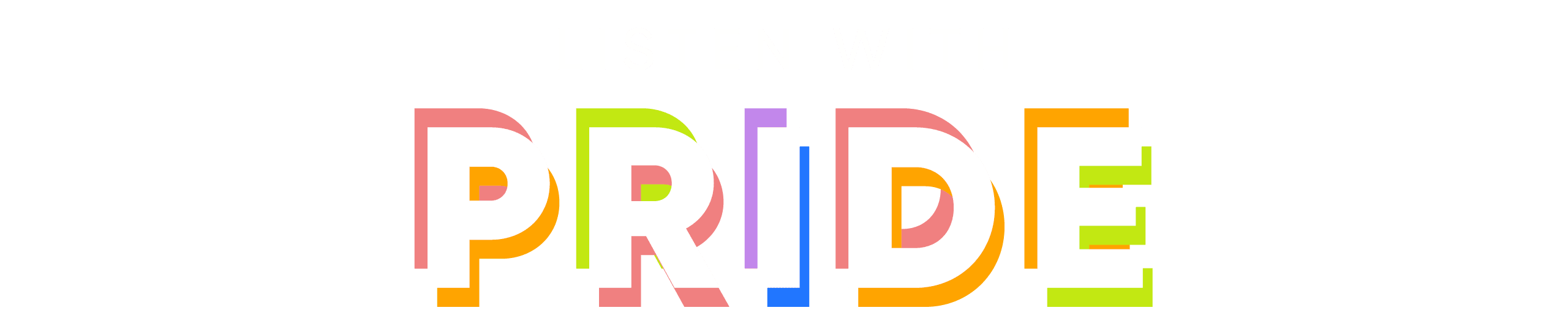 banner with copy &#34;Listen with Pride&#34;