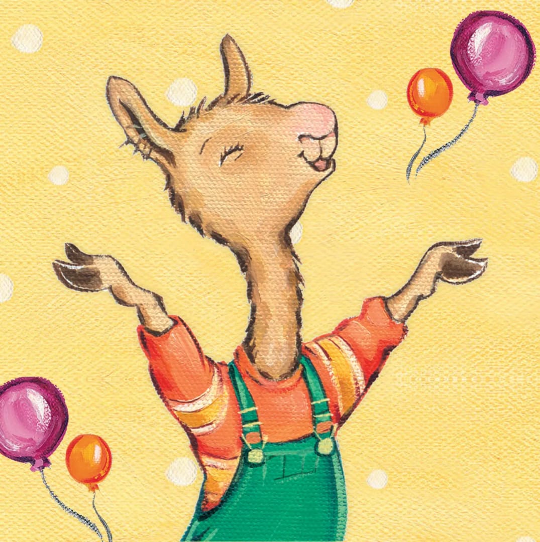 Llama Llama with balloons