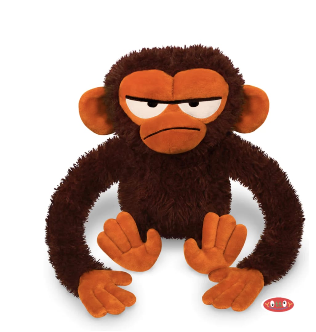 Grumpy Monkey Plush Toy