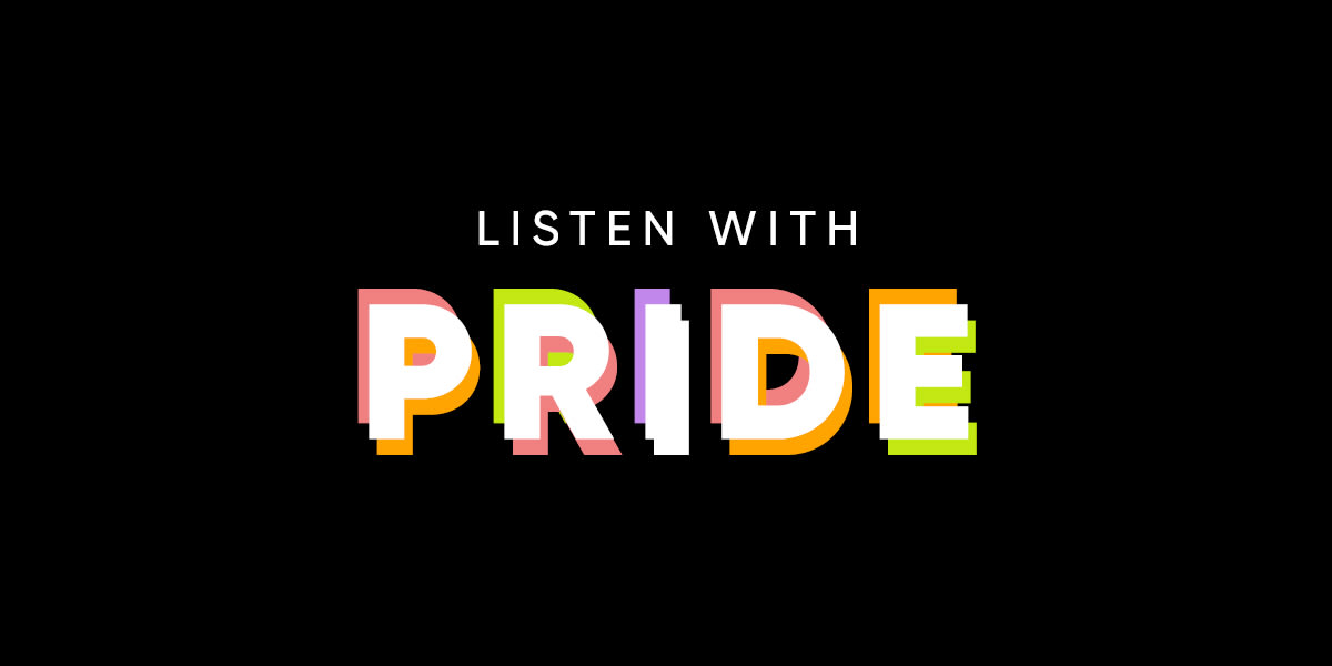 Banner with the text &#34;Listen With Pride&#34;