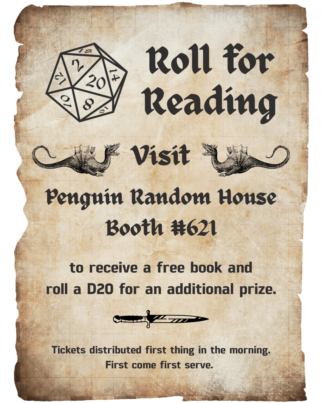Roll for Reading! GenCon PRH Booth #621