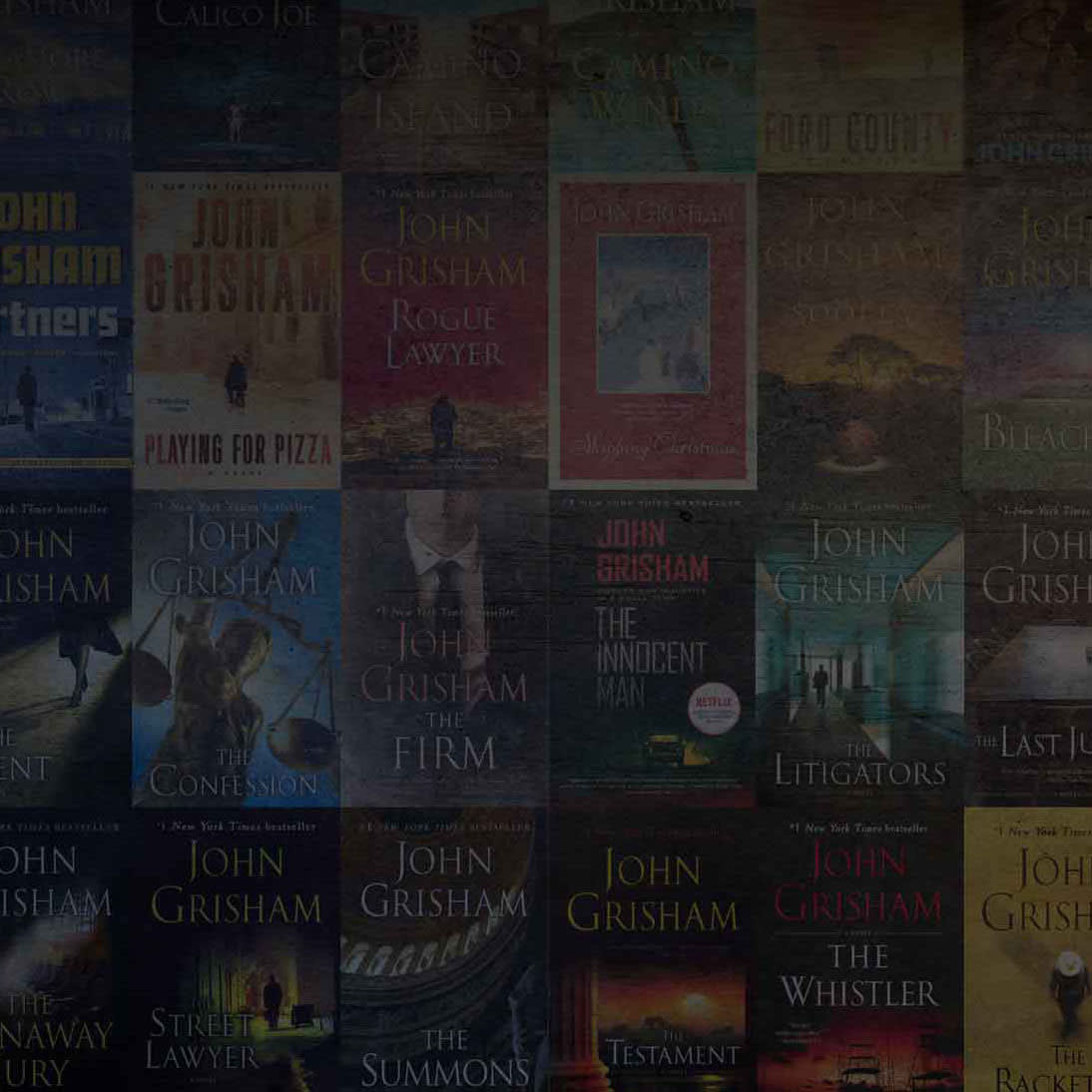 John Grisham book wall