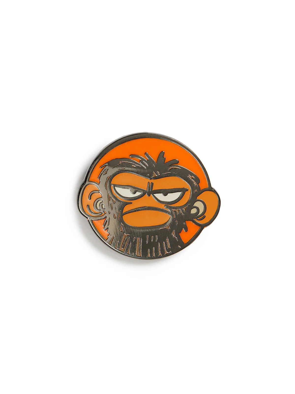 Grumpy Monkey enamel pin