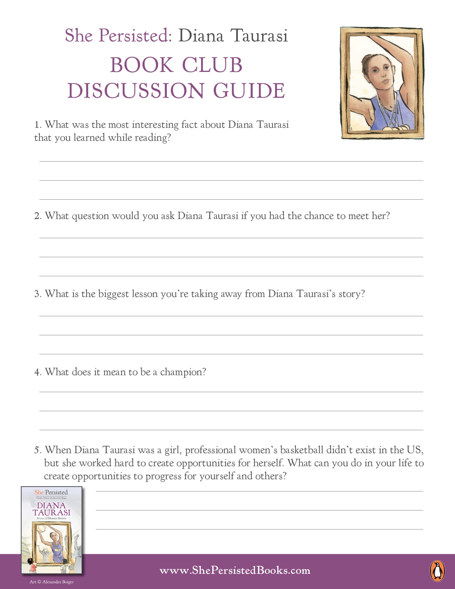 Diana Taurasi Discussion Guide