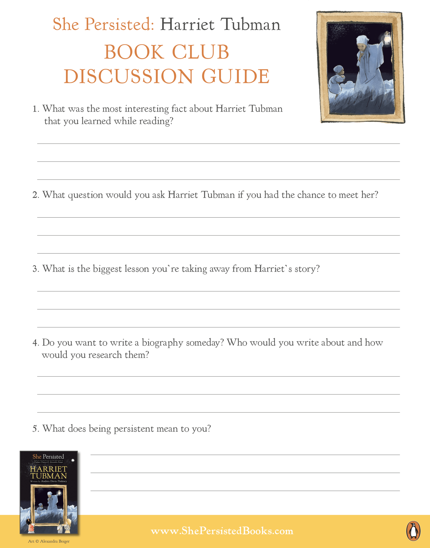 Harriet Tubman Discussion Guide