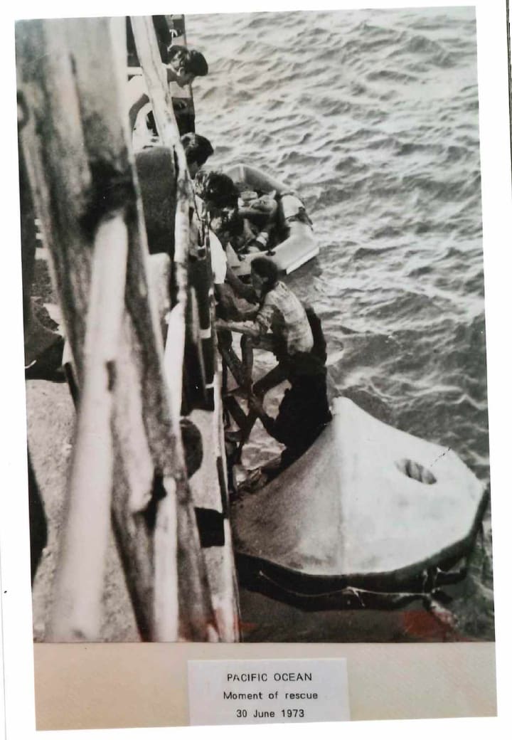 Moment of rescue in June 1973
