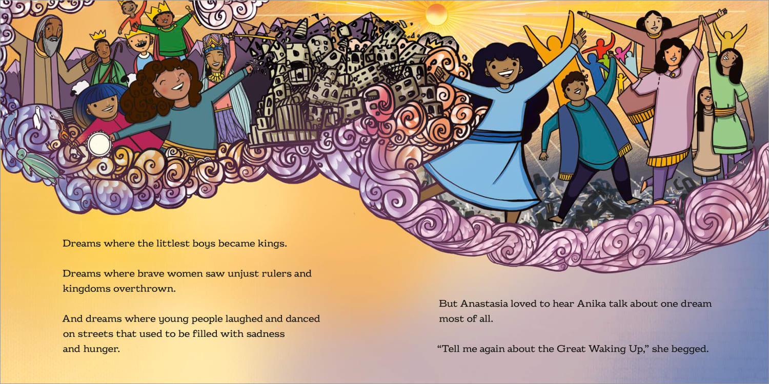 An interior page from The Great Waking Up