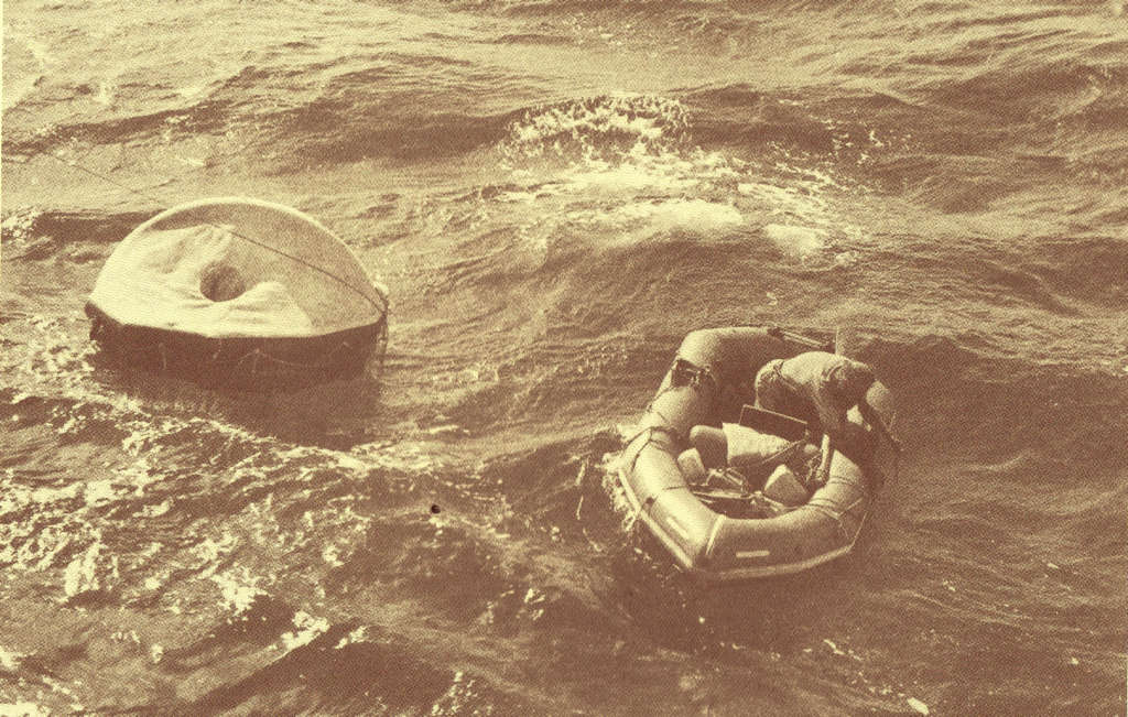 Castaways spotted from the Korean boat