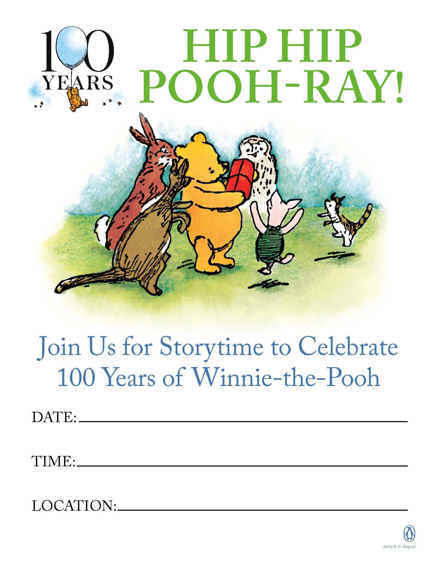 Pooh 100 Storytime Poster
