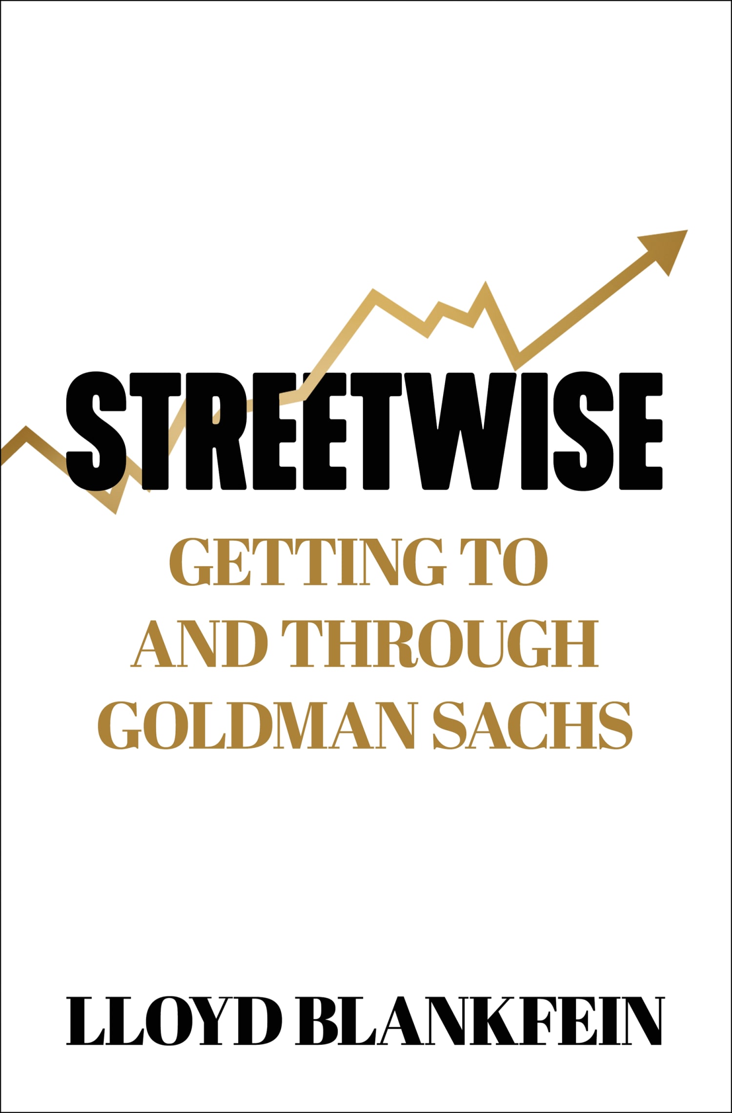The cover has a white background with black and gold text, featuring a gold line and arrow pointing upwards