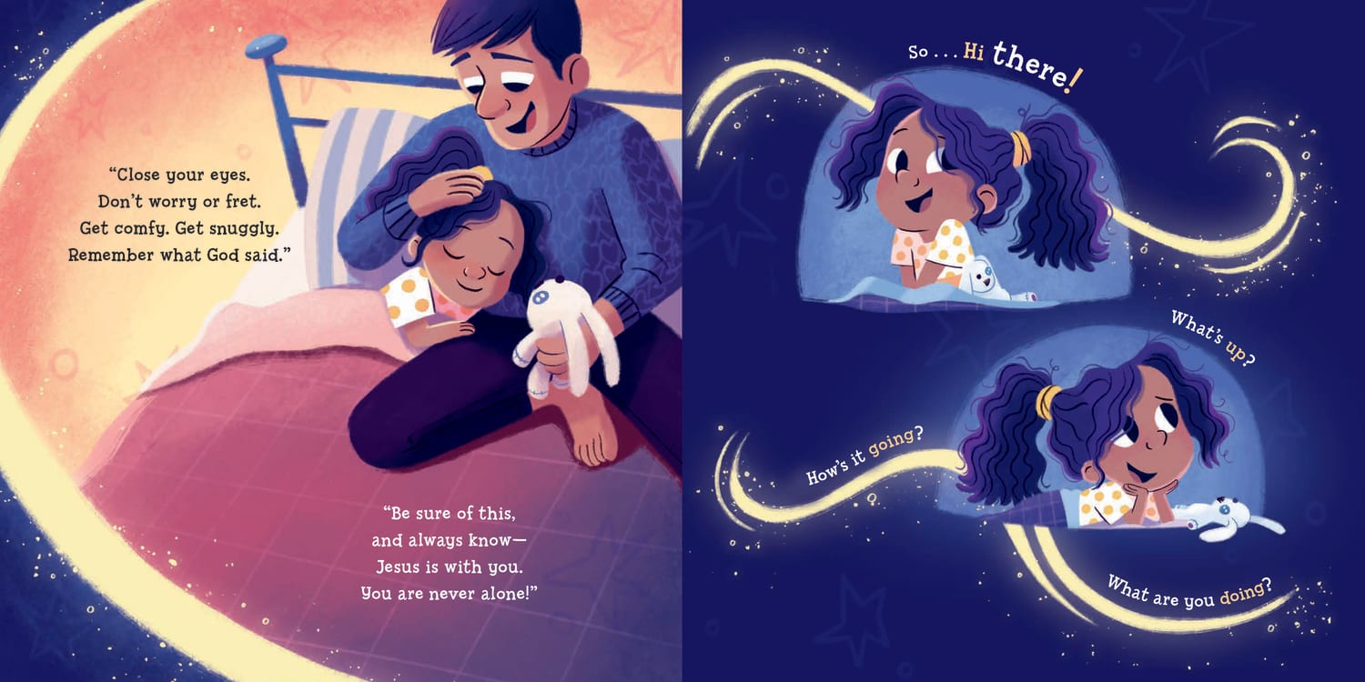An interior page from the picture book, Never Alone by Faith Eury Cho