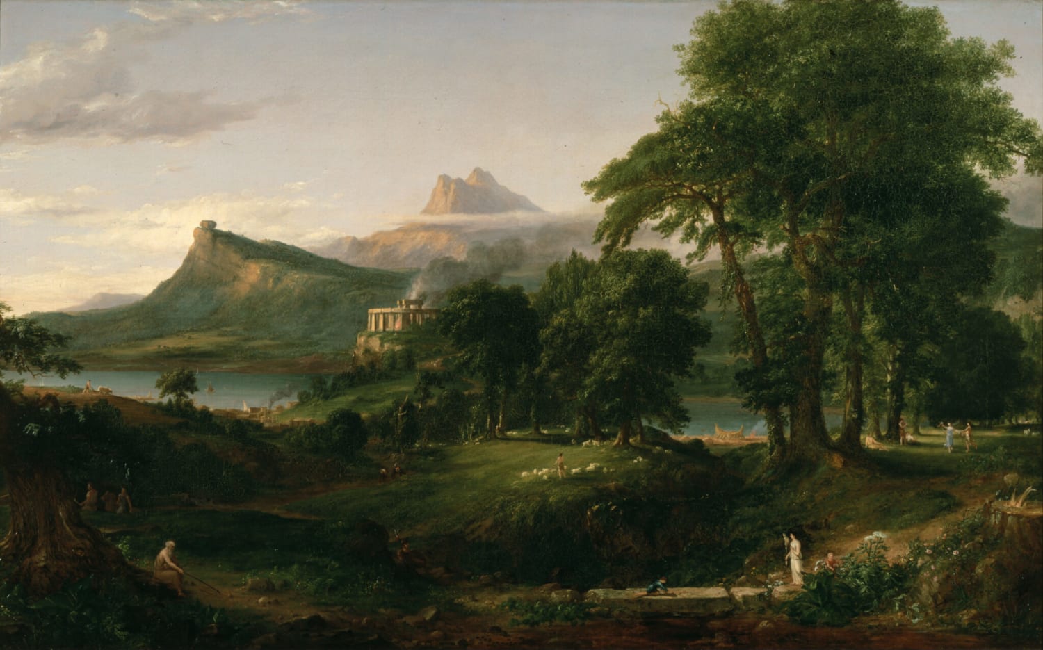 Thomas Cole, The Course of Empire: The Arcadian or Pastoral State (oil on canvas, The New-York Historical Society), 1834.