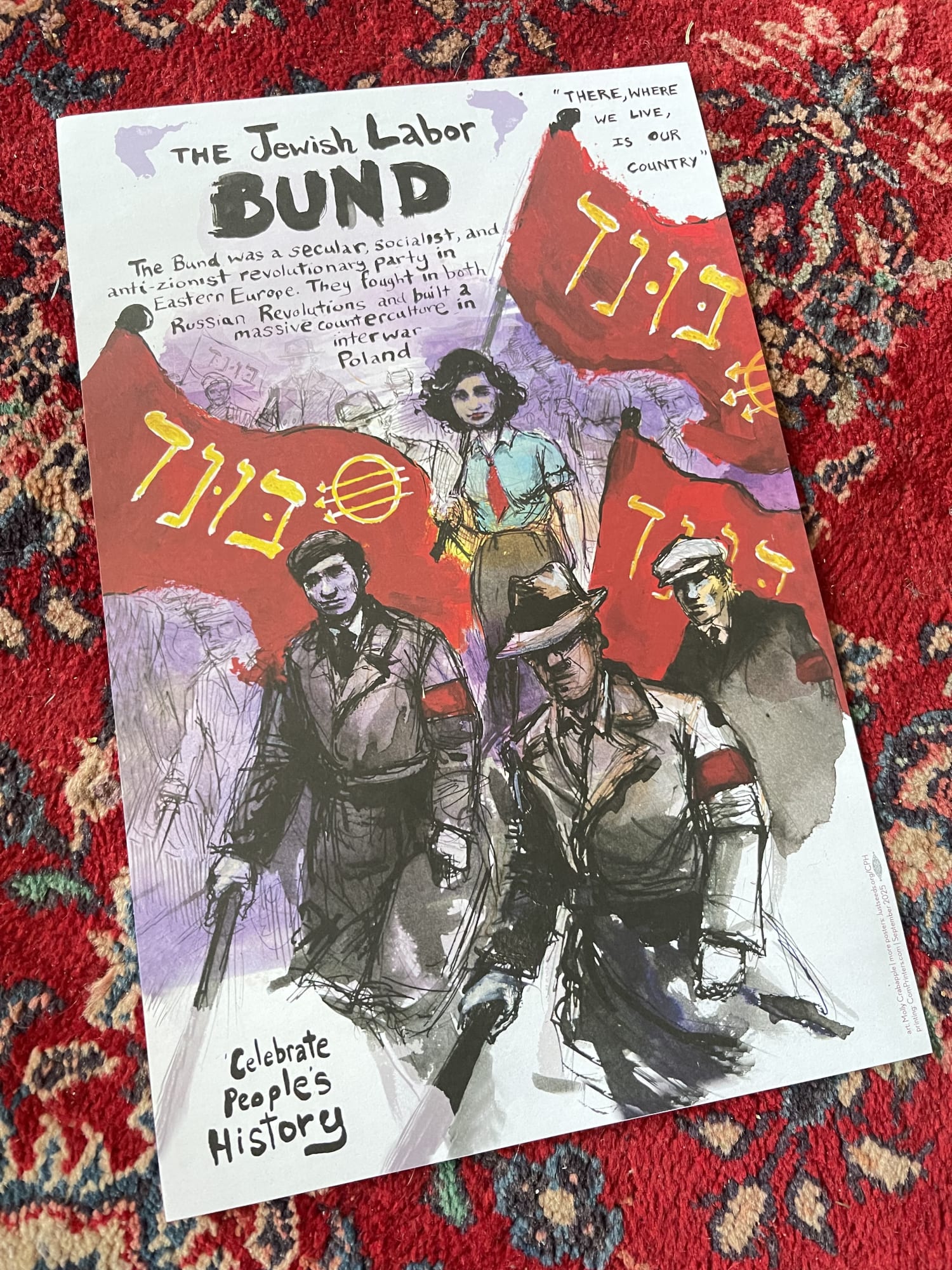 Jewish Labor Bund poster by Molly Crabapple