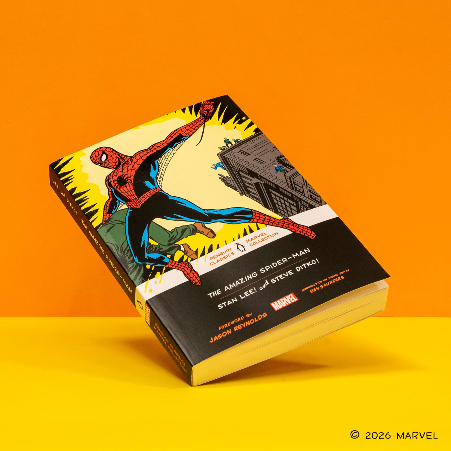 Spider-Man Paperback floating at an angle