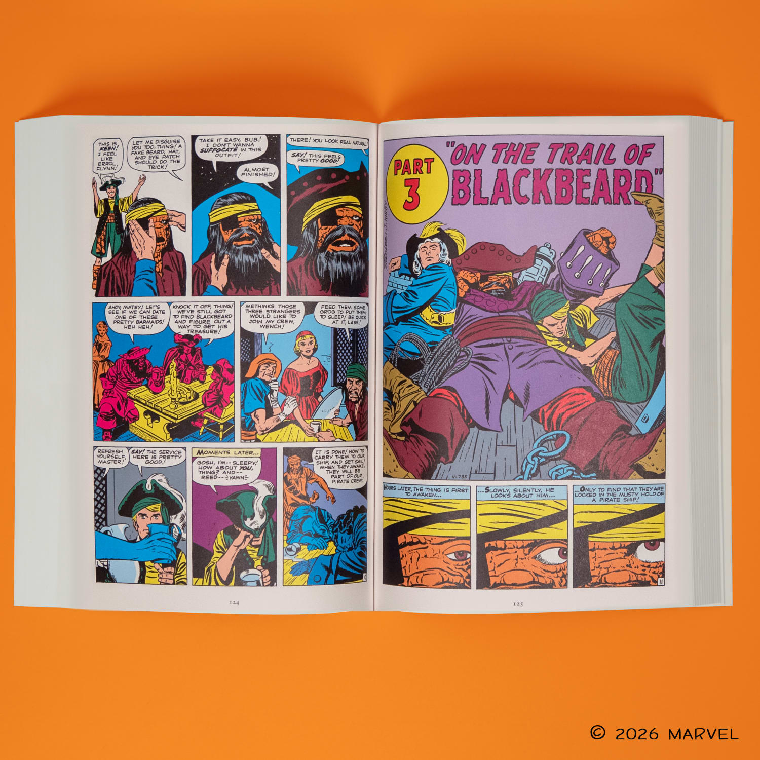 The Fantastic Four paperback laying open