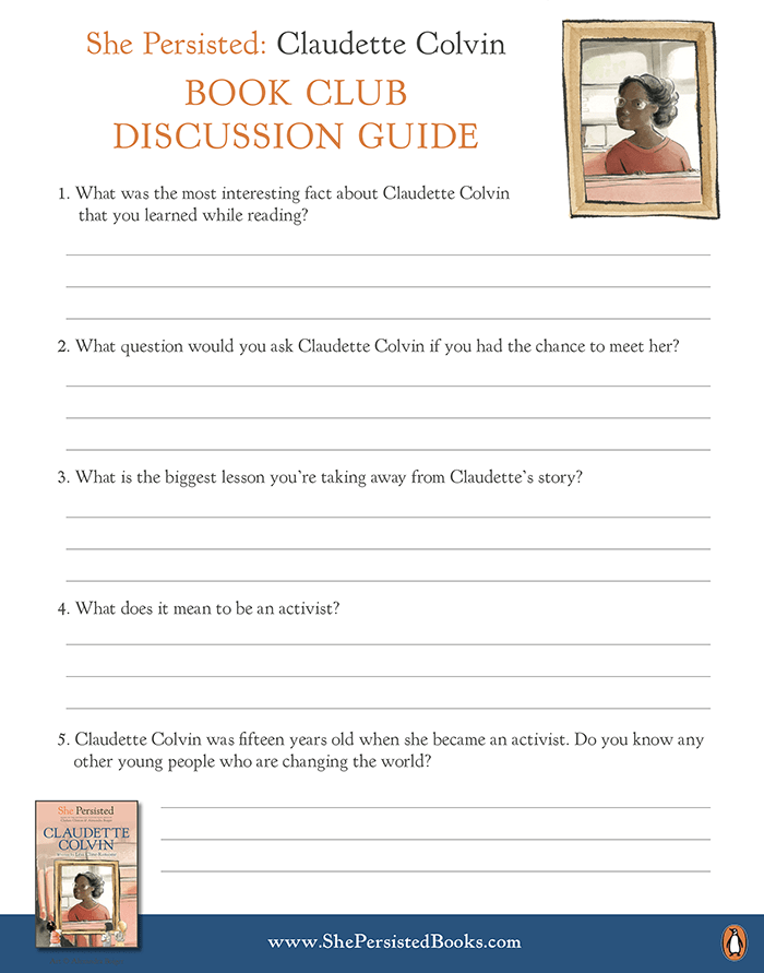 Claudette Colvin Discussion Guide