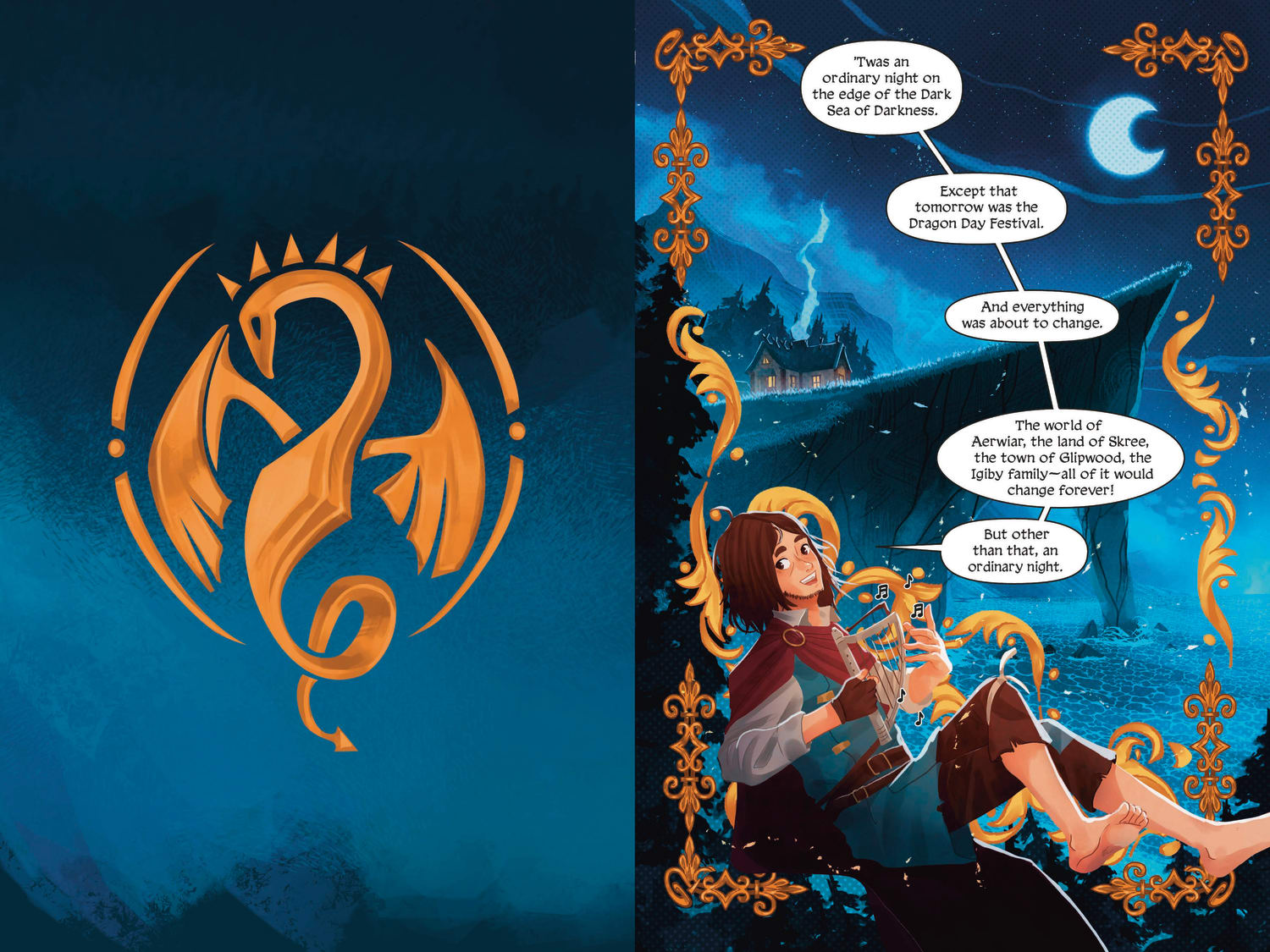 An interior from On the Edge of the Dark Sea of Darkness: The Graphic Novel