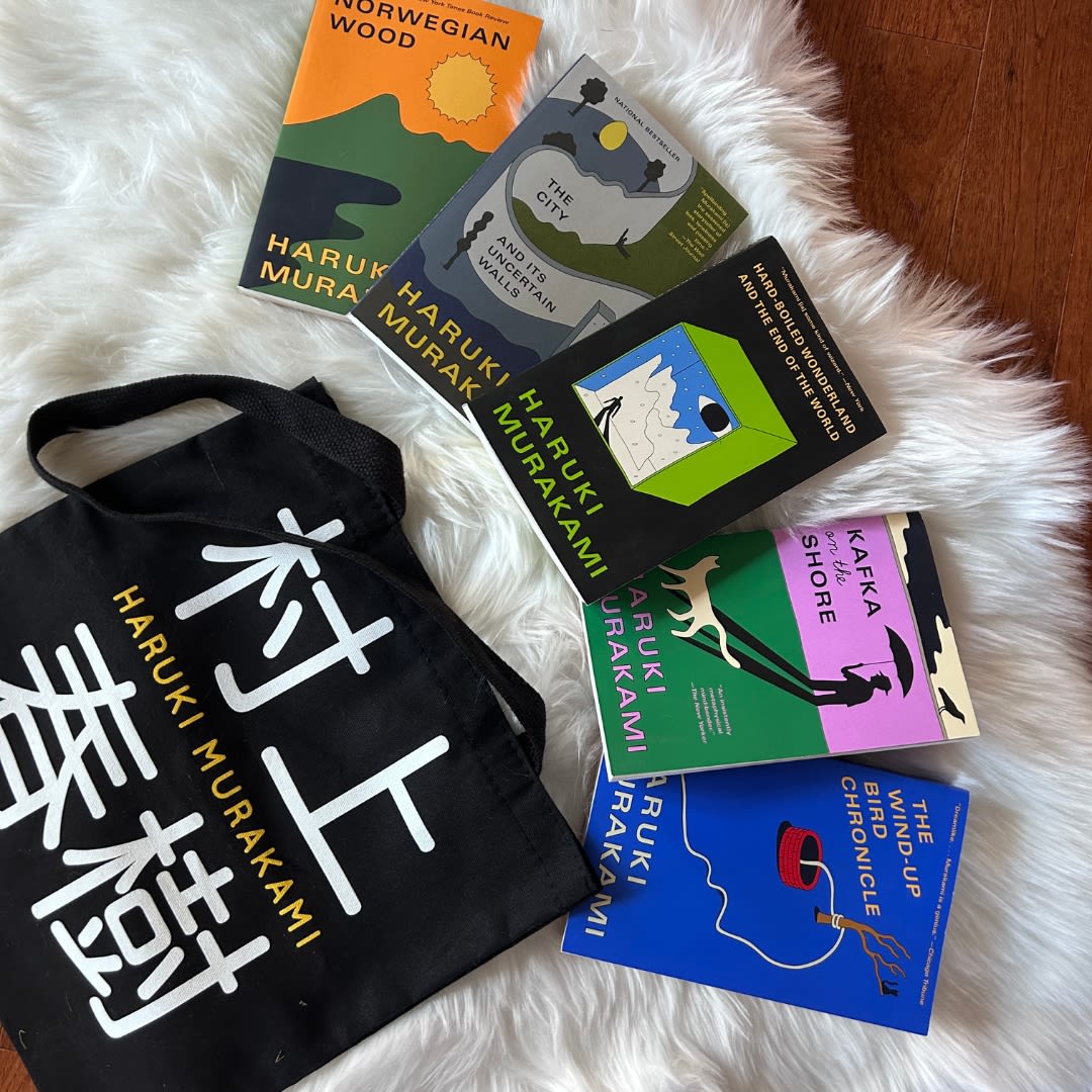 murakami books + tote
