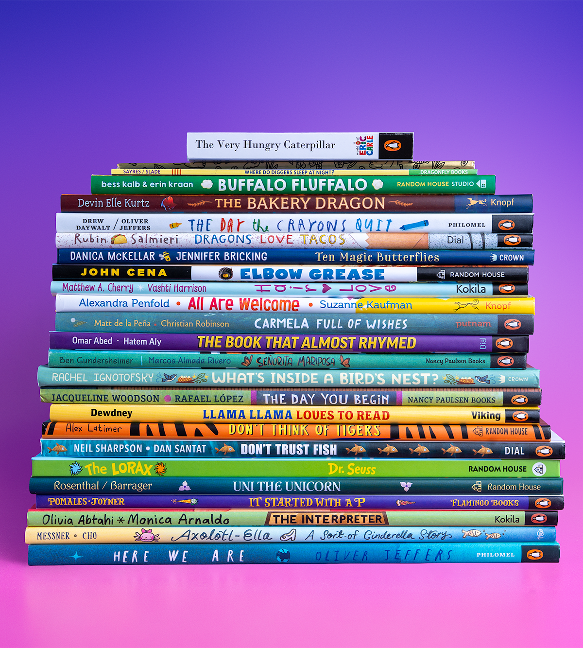 Stack of children's books