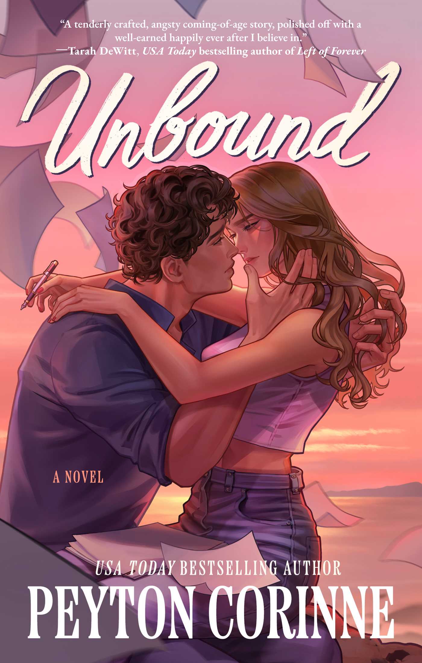 Unbound by Peyton Corinne bookshot featuring a couple embracing