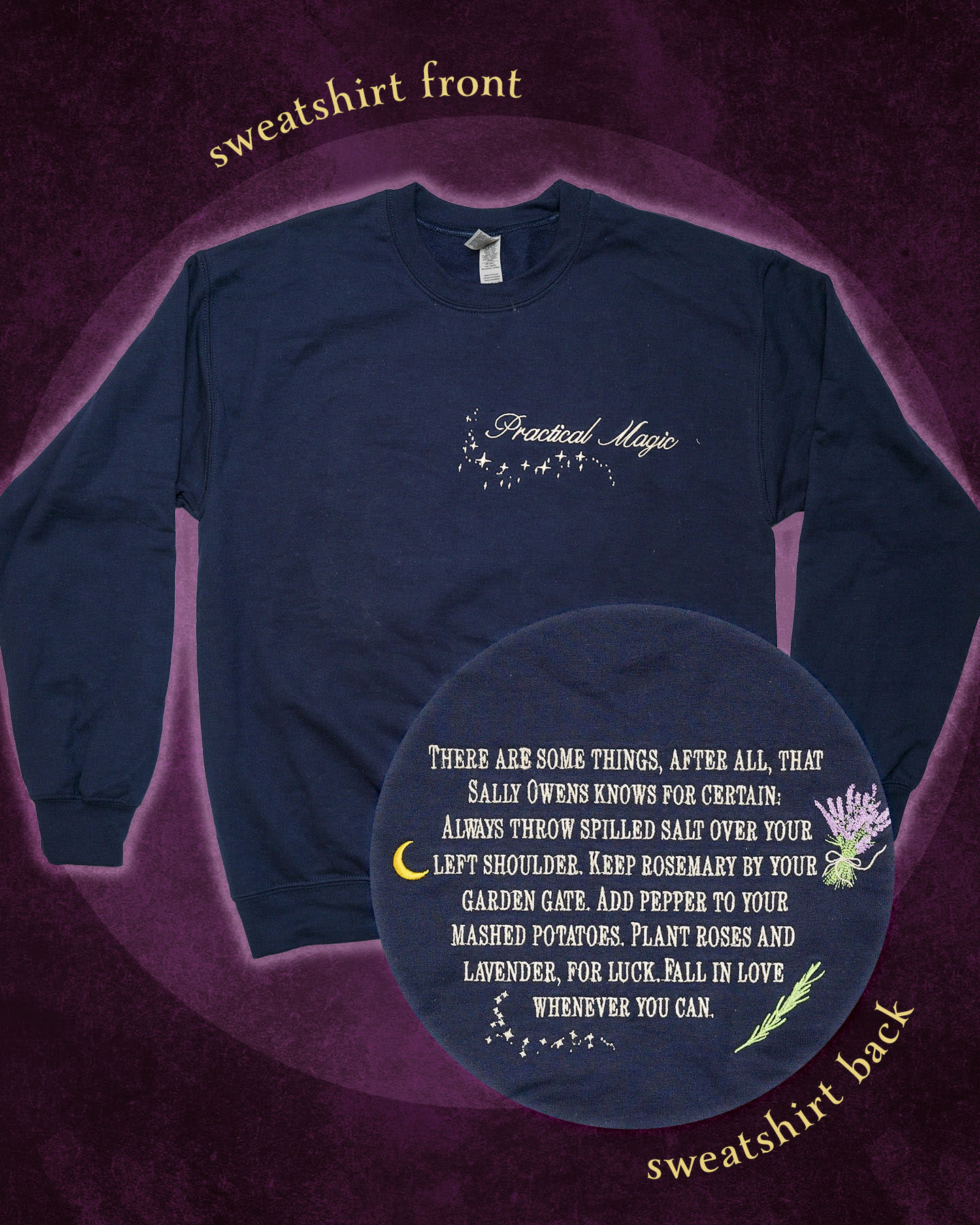 Sweatshirt front and back from Threaded by Sabrina