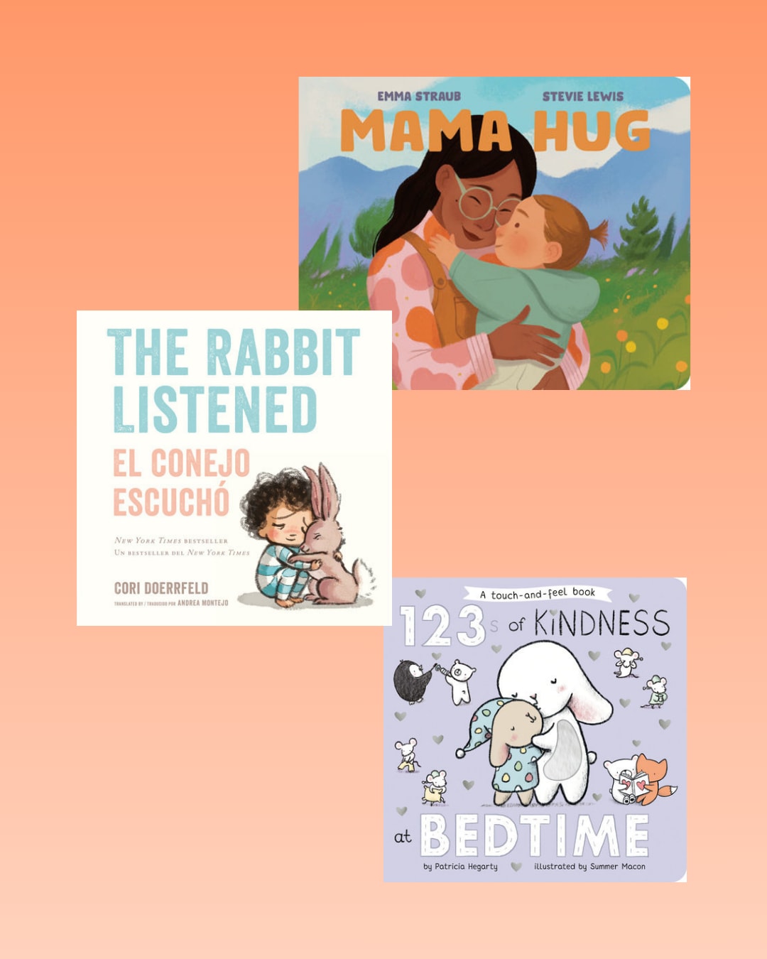 3 Book Covers on Orange background