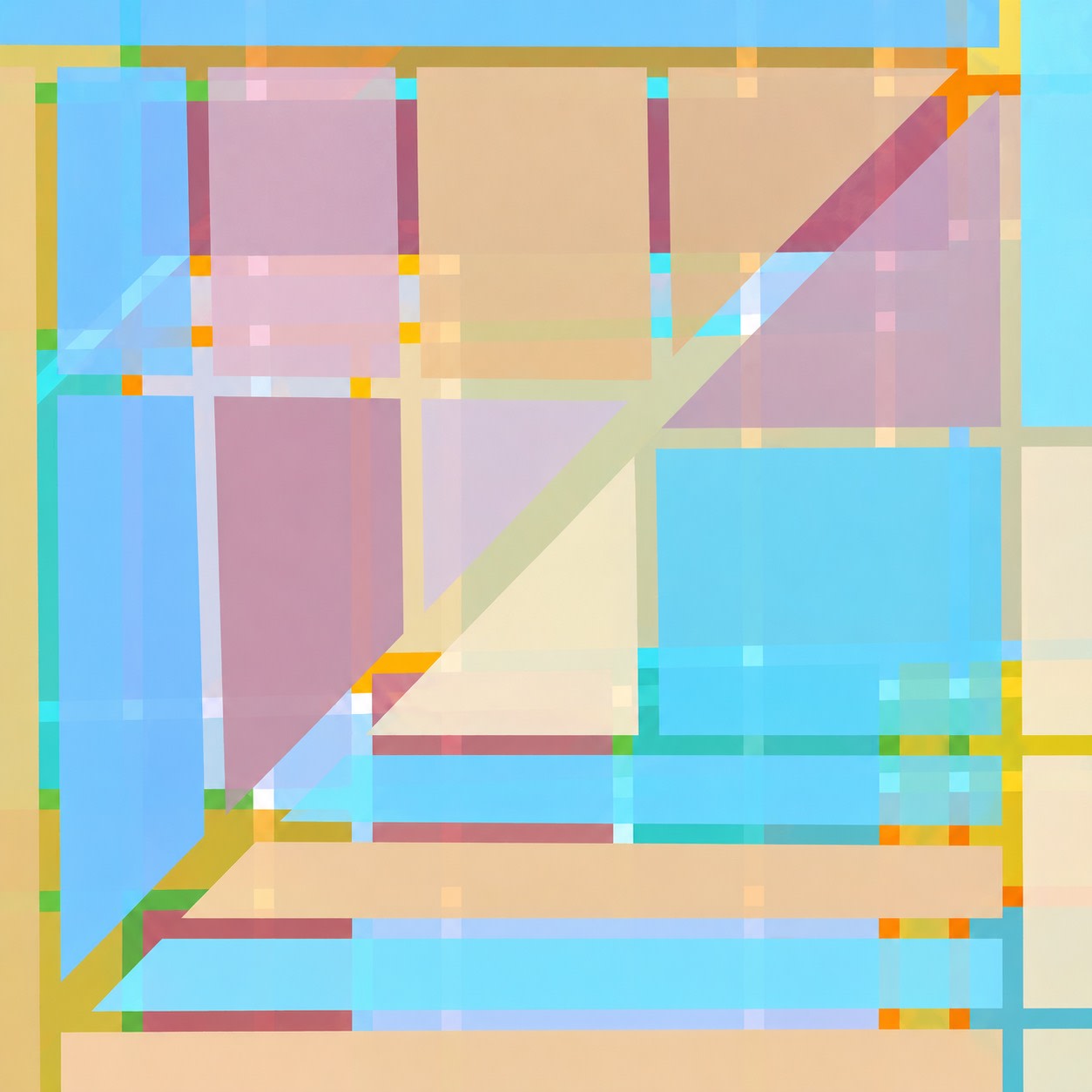Chromatic Balance by Rafique Shah — Acrylic on canvas, 2026