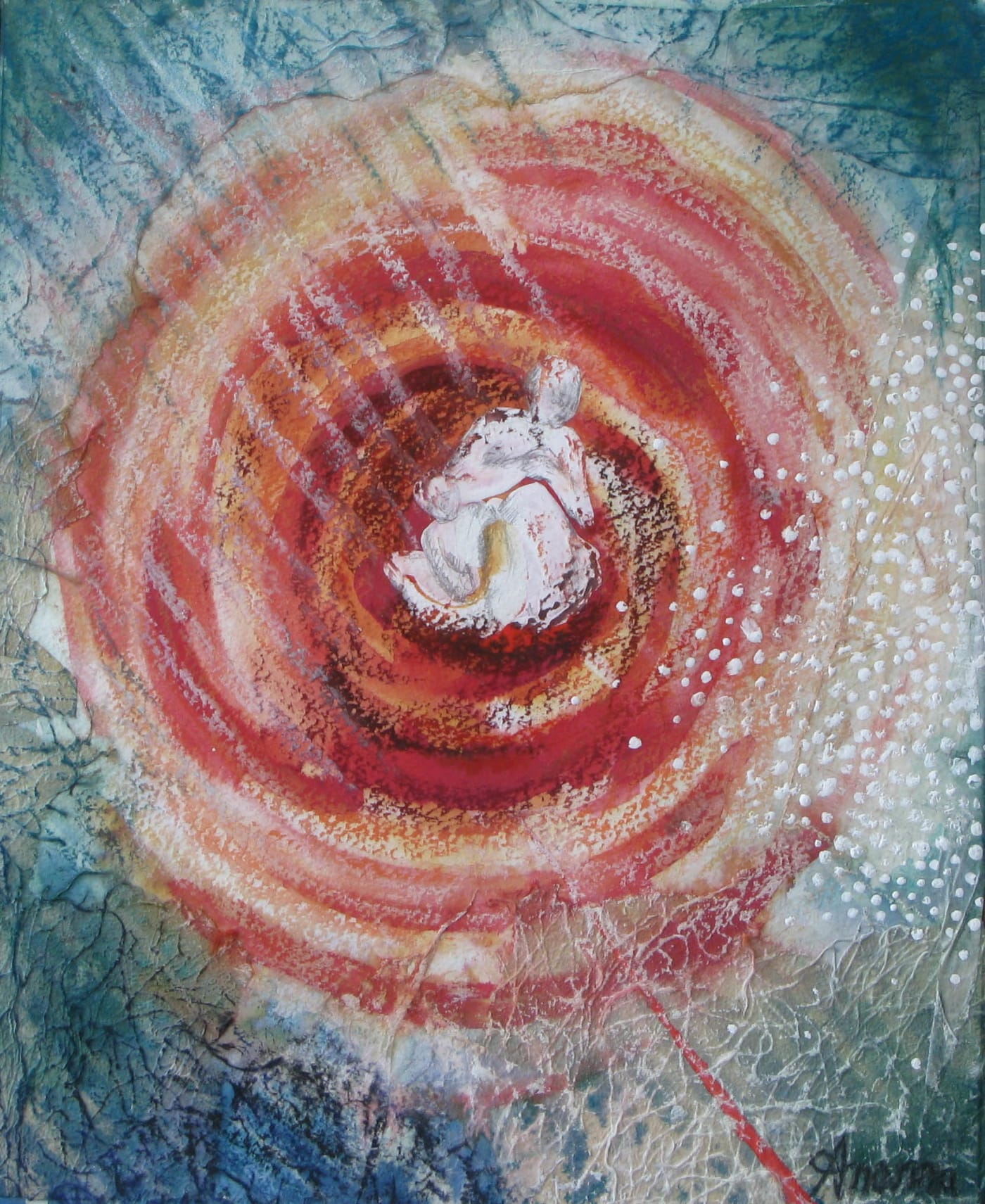Love in the time of stillness and shadow by Anoma — Mixed media, 2015