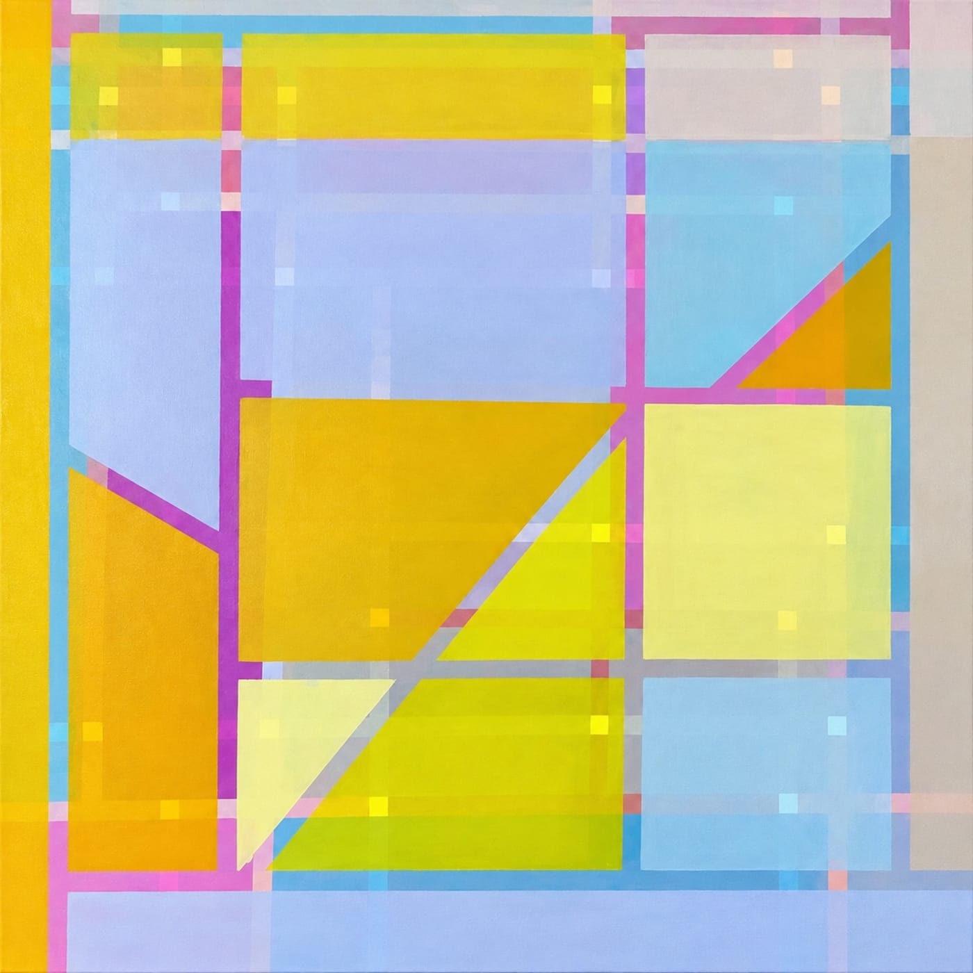 Quiet Intersections by Rafique Shah — Acrylic on canvas, 2026