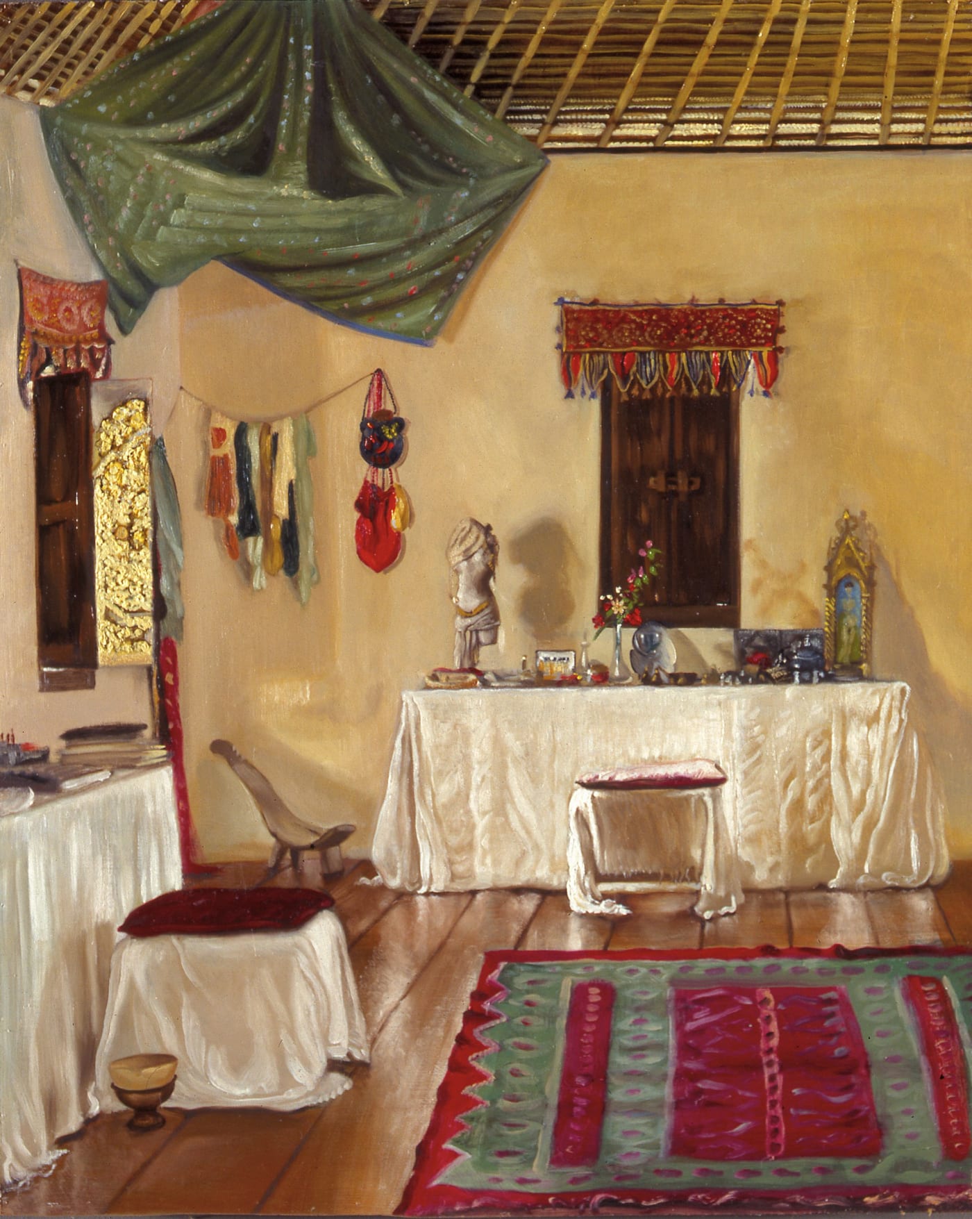 Ru Wang's Dressing Table by Anthony Christian — Oil on board, 1992