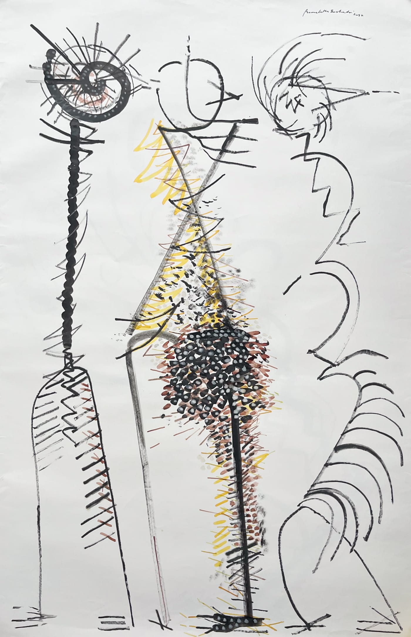 Untitled (Three Birds) by Premalatha Seshadri — Mixed media, 2012