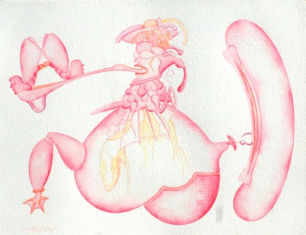 Balloon Man by Pradeep Puthoor — Watercolour on paper, 2009