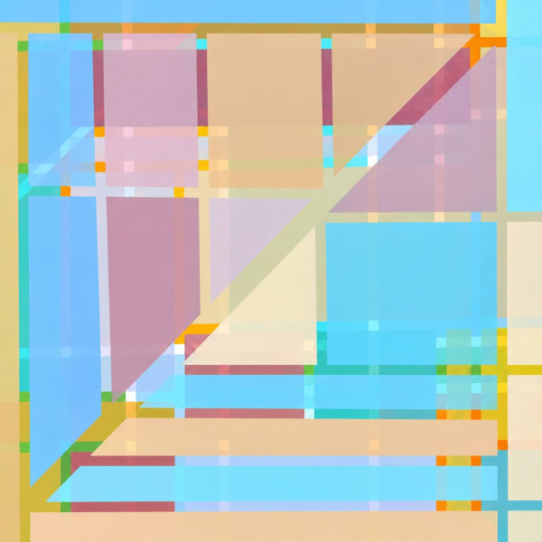 Chromatic Balance by Rafique Shah — Acrylic on canvas, 2026