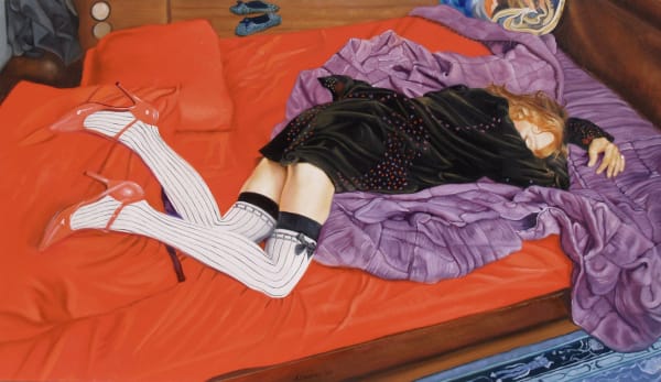 Feet up by Anthony Christian — Oil on board, 2015