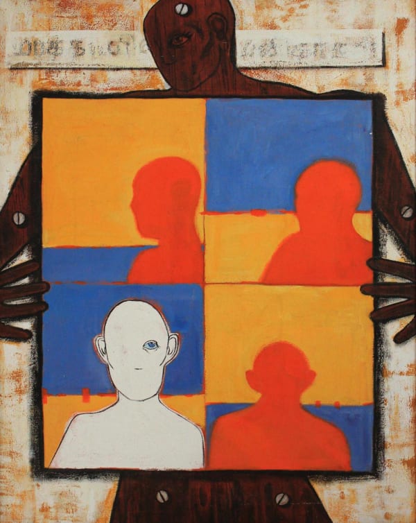 Forefathers by M. Siva — Acrylic on canvas, 2003